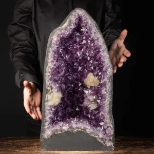 Geode di Ametista - Grotta di cristalli Viola con Calcite